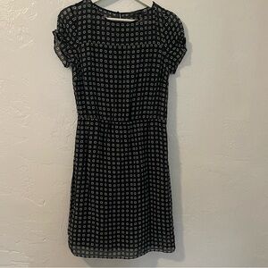 Brooks Brothers Silk, Black and White Mini Dress, Size 2